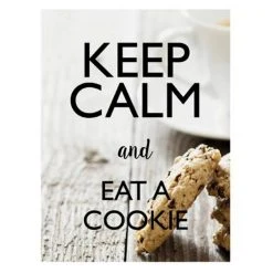 Tout neuf 🌟 Sticker Mural Keep Calm Cookie 30x40cm Multicolore 😉