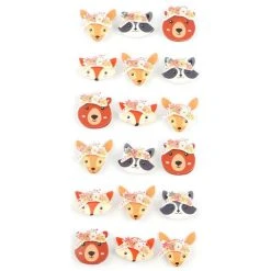 Promo 👏 Graine Créative 18 Minis Stickers 3D Animaux De La Forêt 2 Cm 🎉