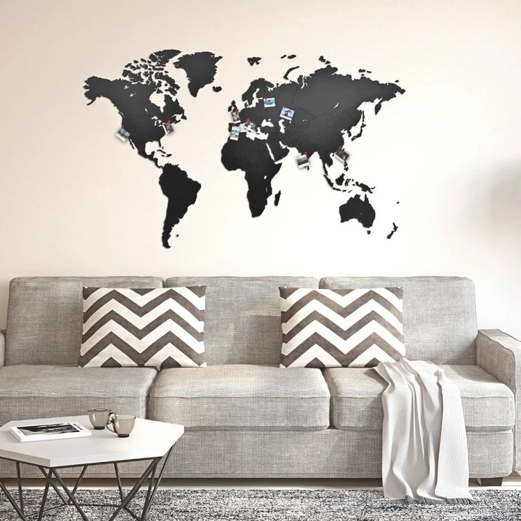 Grosses soldes 🥰 MiMi Innovations Decoration Carte Du Monde Murale Bois Noyer 130x78 Cm 😍 3 Grosses soldes 🥰 MiMi Innovations Decoration Carte Du Monde Murale Bois Noyer 130x78 Cm 😍 – Image 3
