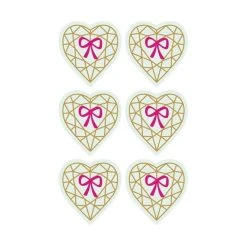Sortie 🤩 Rayher Autocollants 3D 4 Cm - Cœur Diamant Sur Fond Rose Clair 🔔