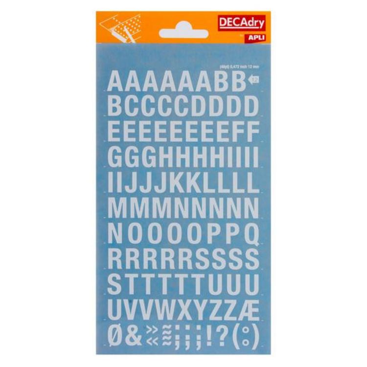 Grosses soldes ???? Apli Agipa Lettres Transfert Blanc 12mm Grande Police ???? 1 Grosses soldes ???? Apli Agipa Lettres Transfert Blanc 12mm Grande Police ????