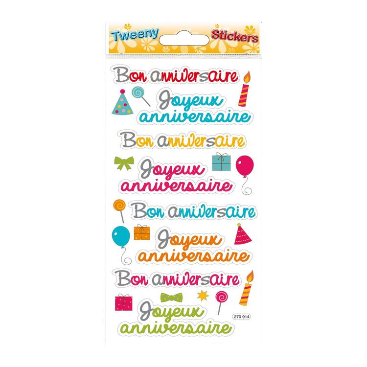 Youdoit Autocollants réutilisables - Relief 3D - 'Joyeux Anniversaire' Bon marché ???? Youdoit Autocollants Réutilisables - Relief 3D - 'Joyeux Anniversaire' ⌛ -Paris Prix Sales unnamed file 550