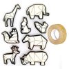 Vente flash ???? Youdoit 8 Stickers 3D Animaux Du Zoo 6 Cm + Masking Tape Doré à Paillettes 5 M ✔️