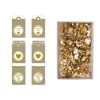 Grosses soldes ⌛ Youdoit 6 étiquettes Kraft Autocollantes Made With Love + 150 Punaises Dorées ❤️
