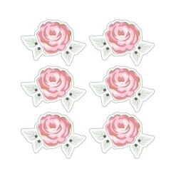 Le moins cher ✔️ Rayher Autocollants 3D 4cm - Rose Romantique Avec Contour Blanc 🤩