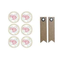 Sortie 🛒 Youdoit Autocollants 3D Ø 4 Cm Love Sur Fond Blanc + 20 étiquettes Kraft Fanion 🎁