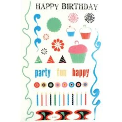 Remise 🔥 MegaCrea Décalcomanie Enfant Transfert à Sec Anniversaire 15x23 Cm X2 🎉