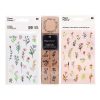 Sortie ???? Youdoit 2 Planches De Stickers Gel + 9 Tampons Bois Avec Encreur Fleurs ????