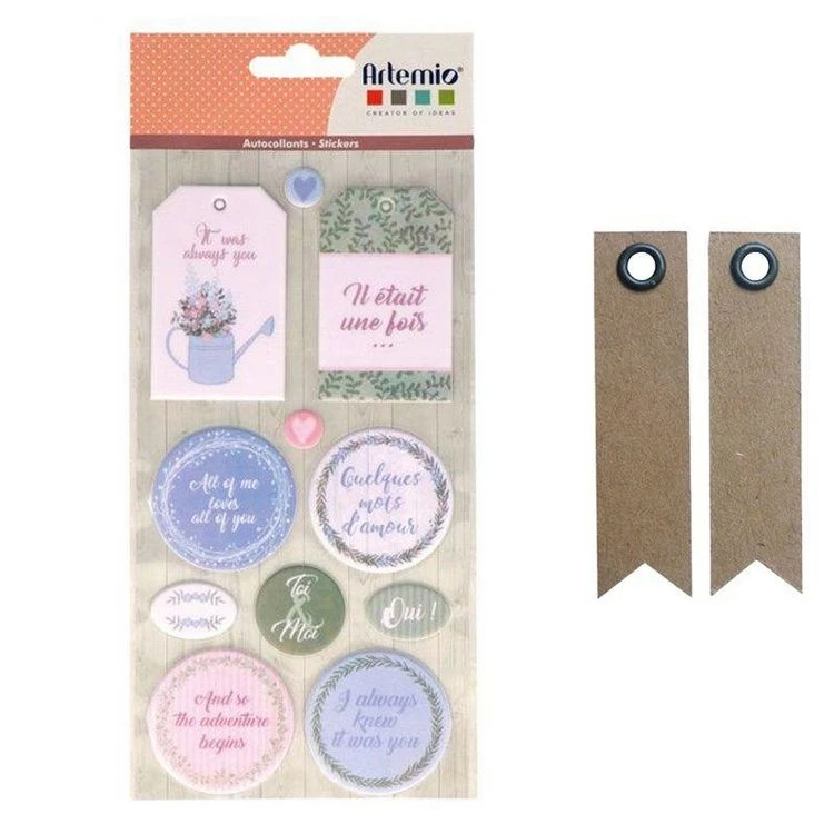 Offres ✨ Youdoit Autocollants Puffies XL Love Story + 20 étiquettes Kraft Fanion 🧨 1 Offres ✨ Youdoit Autocollants Puffies XL Love Story + 20 étiquettes Kraft Fanion 🧨