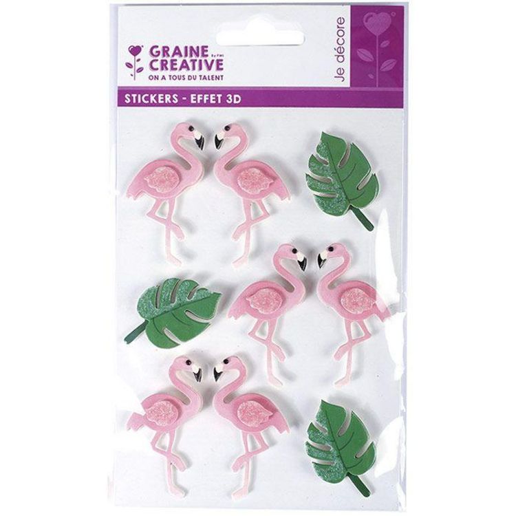 Graine créative 9 stickers 3D - Flamants rose 5,5 cm Budget ???? Graine Créative 9 Stickers 3D - Flamants Rose 5,5 Cm ???? -Paris Prix Sales unnamed file 705