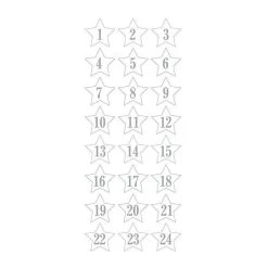 Offres ✨ Artemio Autocollants Puffies 3D XL Calendrier De L'Avent étoiles Argentées ⭐
