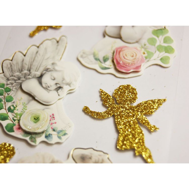 Youdoit Autocollants en relief à paillettes - Anges et roses Tout neuf ⌛ Youdoit Autocollants En Relief à Paillettes - Anges Et Roses ???? -Paris Prix Sales unnamed file 719