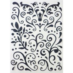 Acheter ???? Graines Creatives Sticker Pailleté Adhésif Arabesque Noir ⌛