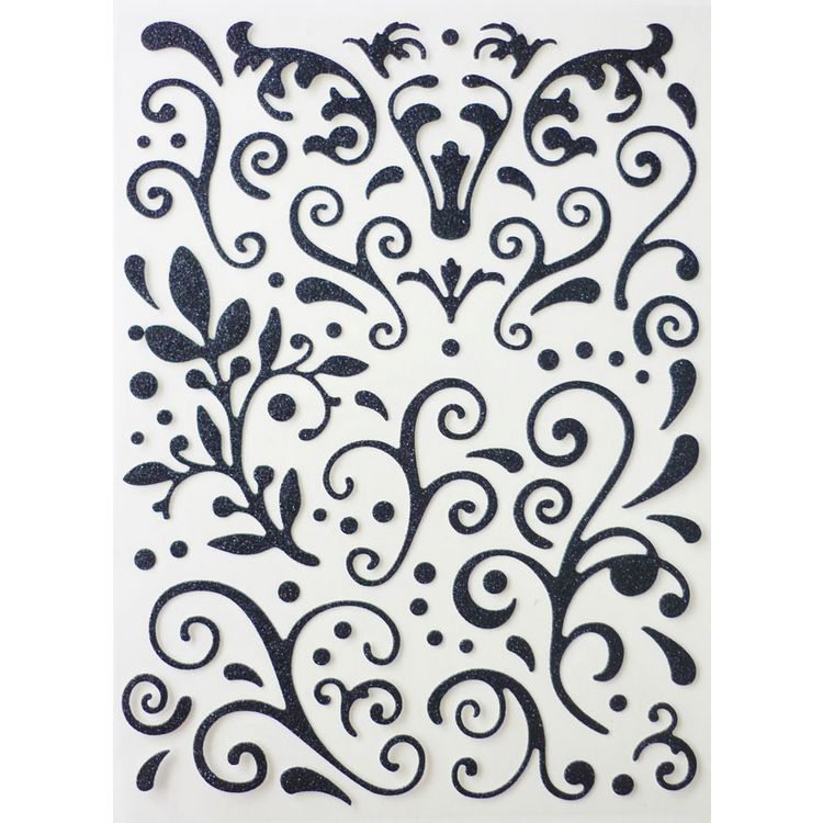 Acheter ???? Graines Creatives Sticker Pailleté Adhésif Arabesque Noir ⌛ 1 Acheter ???? Graines Creatives Sticker Pailleté Adhésif Arabesque Noir ⌛