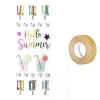 Les meilleures critiques de ???? Youdoit 22 Stickers 3D Hello ???? Summer + Masking Tape Doré à Paillettes 5 M ⌛
