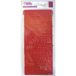 Sortie 💯 Graine Créative Stickers Alphabet PEEL OFF's Rouge 10,5 X 23,2 Cm 😉