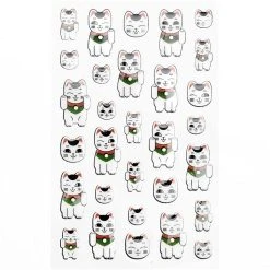 Grosses soldes ✔️ Youdoit 30 Autocollants Chat Porte-bonheur - Effet Gel 👏