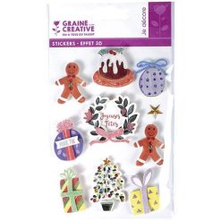 Alternative view of Offres ???? Graine Créative 10 Stickers 3D - Décorations De Noël 5 Cm ⌛