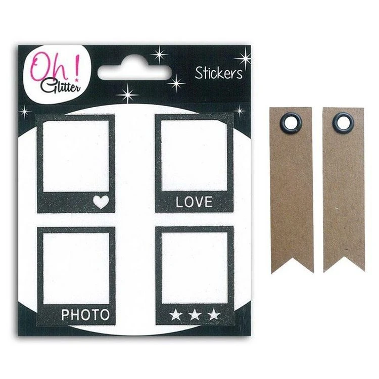 Vente flash 👏 Youdoit Stickers Polaroïd Noirs + 20 étiquettes Kraft Fanion 🔔 1 Vente flash 👏 Youdoit Stickers Polaroïd Noirs + 20 étiquettes Kraft Fanion 🔔