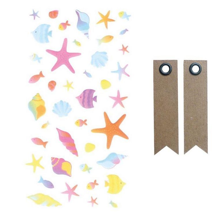Meilleure vente ???? Youdoit Stickers 3D Puffies Coquillages + 20 étiquettes Kraft Fanion ???? 1 Meilleure vente ???? Youdoit Stickers 3D Puffies Coquillages + 20 étiquettes Kraft Fanion ????