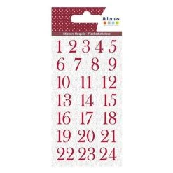 Les meilleures critiques de ⌛ Artemio Autocollants Chiffres Floqués Rouges Pour Calendrier De L'Avent - Barok ✔️