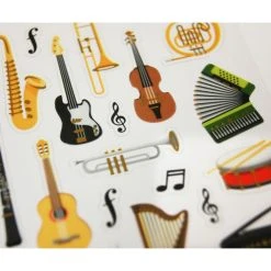 Nouveau 👍 Youdoit Stickers - Instruments De Musique - 1,8 Cm 😍