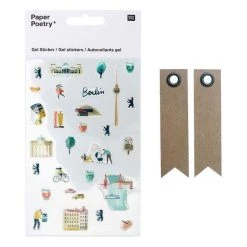 Coupon 🌟 Youdoit Stickers Gel Transparent Cities Berlin + 20 étiquettes Kraft Fanion 🥰