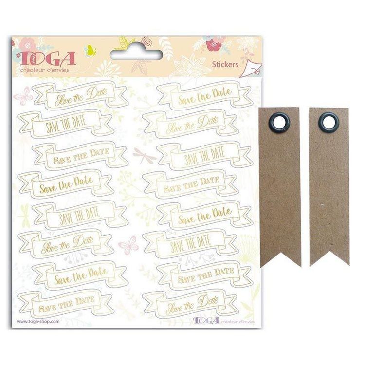 Youdoit Stickers Mariage Save the date 15 x 15 cm + 20 étiquettes kraft Fanion Bon marché ???? Youdoit Stickers Mariage Save The Date 15 X 15 Cm + 20 étiquettes Kraft Fanion ???? -Paris Prix Sales unnamed file 77