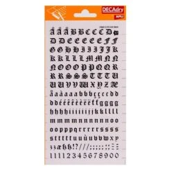 Promo ✔️ Apli Agipa Lettres Alphabet Et Chiffres Transfert Noir 8mm Police Gothique 😉