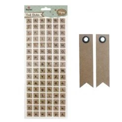 De gros ⭐ Youdoit Stickers Scrabble Liège Alphabet Majuscule & Minuscule + 20 étiquettes Kraft Fanion 😀