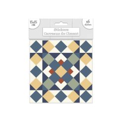 Grosses soldes ???? SUD TRADING 6 Stickers Carreaux De Ciment - 15 X 15 Cm - Jaune Et Marron ❤️