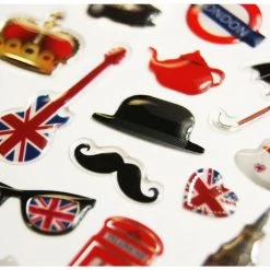 Promo ⭐ Youdoit Autocollants - Angleterre - Époxy Transparent - 2,2 Cm 👍