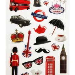 Promo ⭐ Youdoit Autocollants - Angleterre - Époxy Transparent - 2,2 Cm 👍 -Paris Prix Sales unnamed file 796