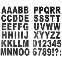 Budget ???? MegaCrea Stickers Carton Alphabet Chiffres 3,5 Cm Noir X 63 Pièces ????