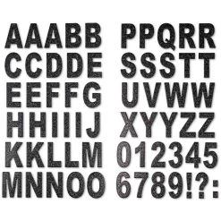 Budget 🥰 MegaCrea Stickers Carton Alphabet Chiffres 3,5 Cm Noir X 63 Pièces 🎁