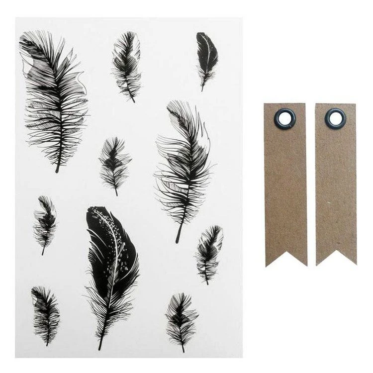 Bon marché 👍 Youdoit Motifs Autocollants Noir & Blanc Plumes + 20 étiquettes Kraft Fanion 😉 1 Bon marché 👍 Youdoit Motifs Autocollants Noir & Blanc Plumes + 20 étiquettes Kraft Fanion 😉