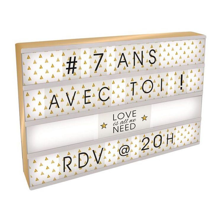 The Home Deco Factory Boîte lumineuse à message A3 - 85 lettres - Blanc Bon marché ???? The Home Deco Factory Boîte Lumineuse à Message A3 - 85 Lettres - Blanc ❤️ -Paris Prix Sales unnamed file 848