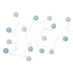 Coupon 😉 Paris Prix Guirlande Lumineuse Led Boule 360cm Blanc & Bleu ❤️