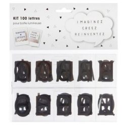 Sortie ???? Lot De 100 Lettres Pour Boîte Lumineuse 6cm Noir ????