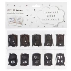 Sortie 🥰 Lot De 100 Lettres Pour Boîte Lumineuse 6cm Noir 😀