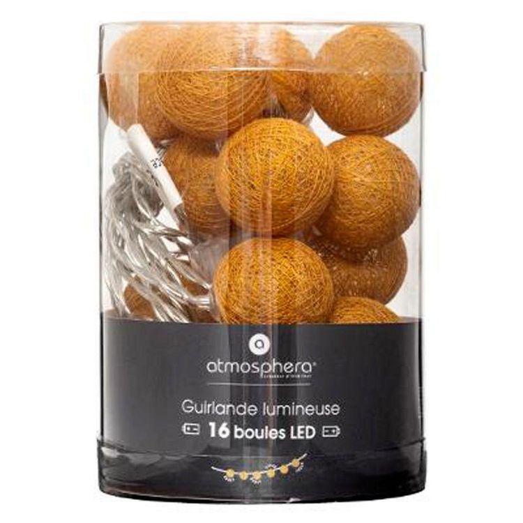 Remise ✔️ Guirlande Led 16 Mini Boules 261cm Jaune Moutarde ???? 3 Remise ✔️ Guirlande Led 16 Mini Boules 261cm Jaune Moutarde ???? – Image 3