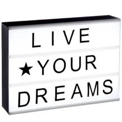 Bon marché 🔥 Boîte à Message Lumineuse Cinéma 30cm Noir 😉