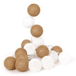 Promo ???? Paris Prix Guirlande Lumineuse à Led 20 Boules 372cm Or ????