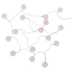 Budget ???? Guirlande Led 16 Mini Boules 240cm Rose Clair ????