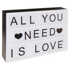 Le moins cher ⌛ Boîte à Message Lumineuse Multicolore Cinéma 30cm Noir ????