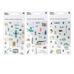 Le moins cher 🥰 Youdoit Stickers Gel Transparent - Paris, Londres, Berlin ⌛