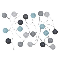 Coupon ???? Paris Prix Guirlande Lumineuse à Led 20 Boules 345cm Bleu & Gris ????