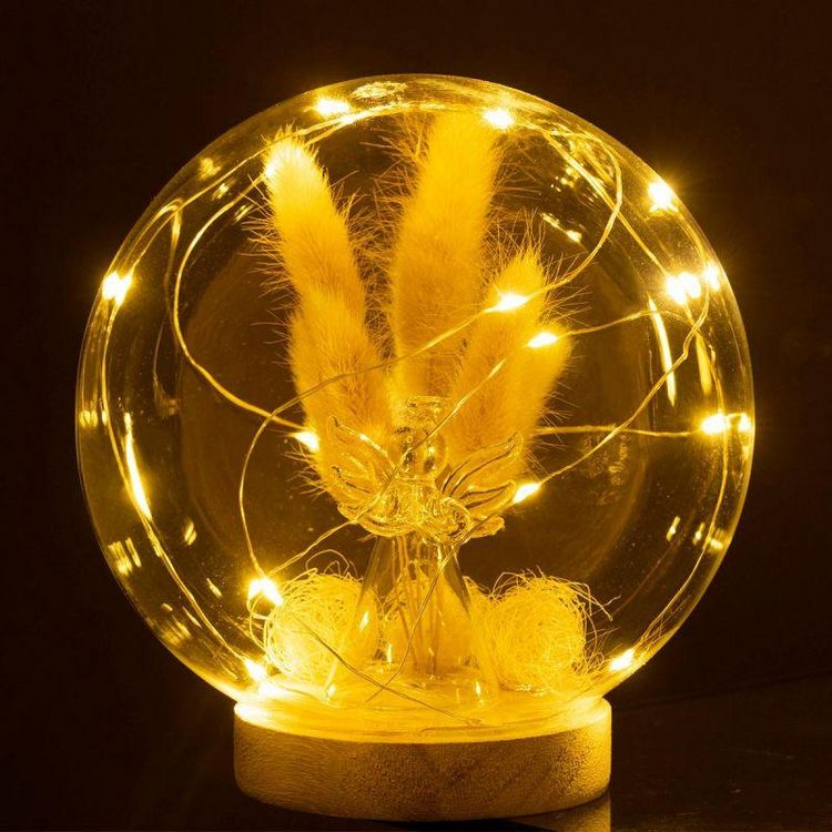Budget ✨ Paris Prix Cloche Boule Led En Verre Ange 16cm Naturel ???? 3 Budget ✨ Paris Prix Cloche Boule Led En Verre Ange 16cm Naturel ???? – Image 3