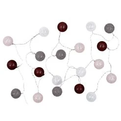 Meilleure vente 🔔 Paris Prix Guirlande Lumineuse à Led 20 Boules 372cm Bordeaux ✨